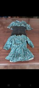 Lot de 2 robes hiver et une blouse fille 3 ans