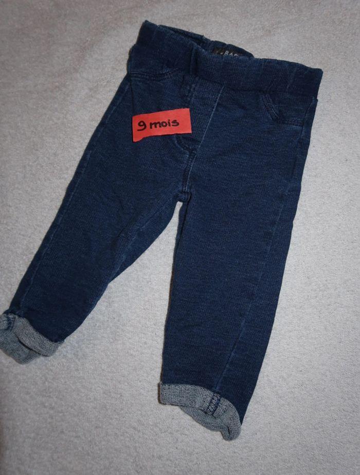 Pantalon tissu jean 9 mois - photo numéro 1