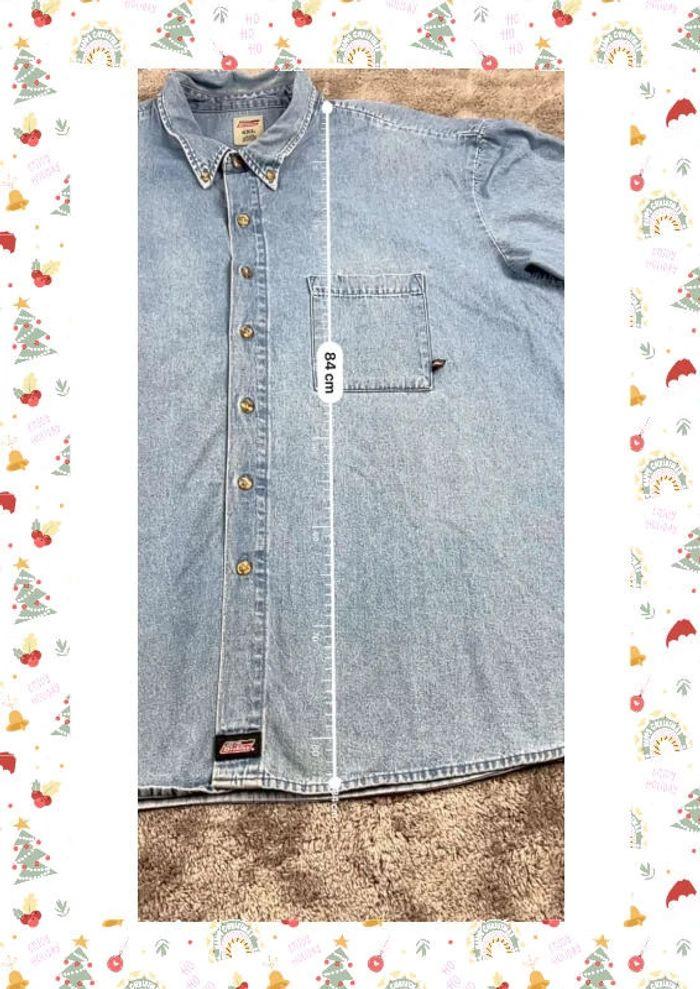 👕 Chemise en jean Homme Dickies Bleu Taille 4XL 👕 - photo numéro 4