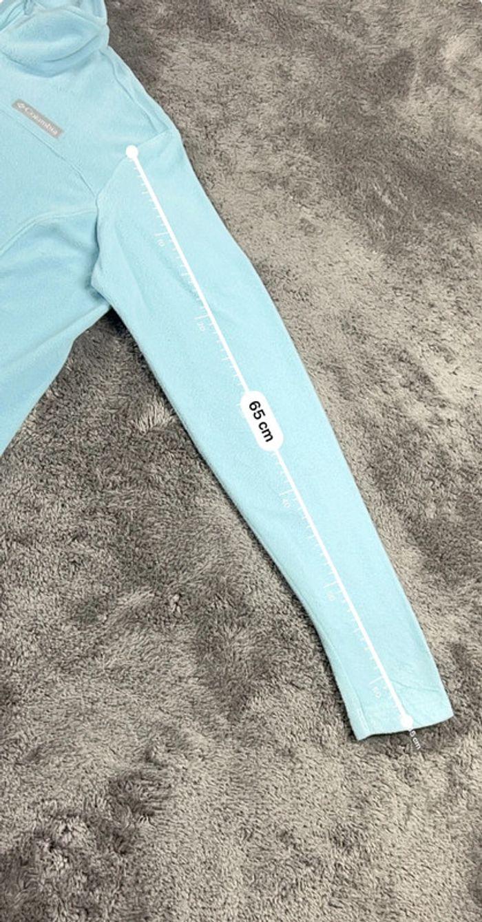 👕 Pull sweat de sport moleton fin Femme demi zip Columbia Lake Aloha Bleu ciel Taille L 👕 - photo numéro 5