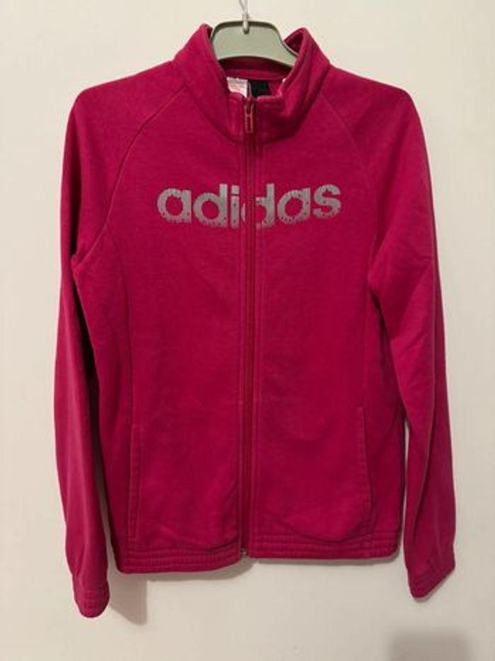 Gilet zipee adidas fille taille 146cm - photo numéro 1