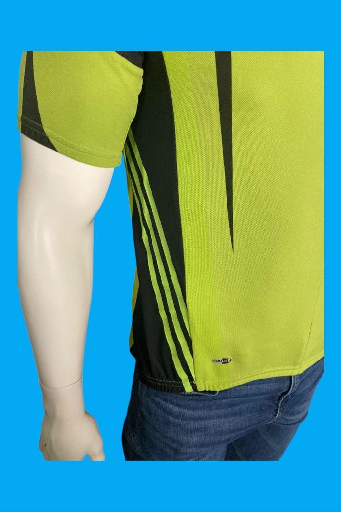 Maillot cyclisme Adidas à manches courtes vert anis/noir taille M bon état - photo numéro 3