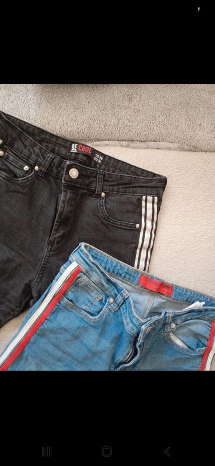 Lot de 2 jeans skinny avec bandes . Taille 38. - photo numéro 5