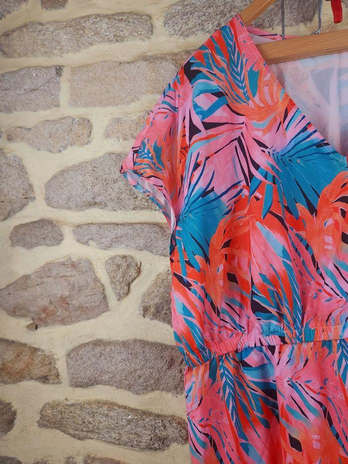 Robe tropical manches chauve souris multicolore Femme taille 54 marque Boohoo 🍬 - photo numéro 2