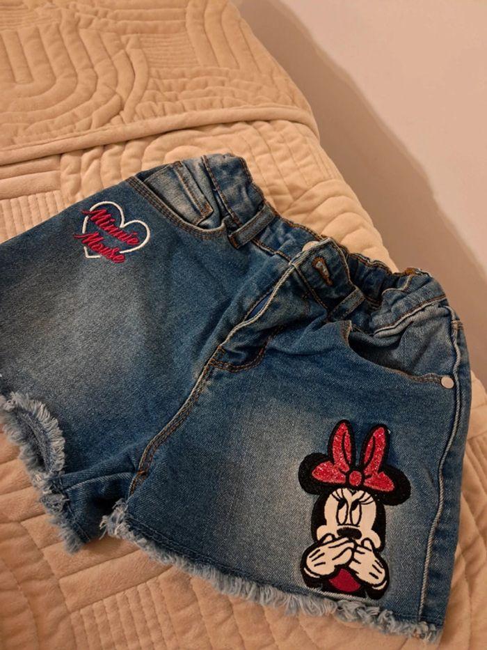 Short jeans minnie 6/7ans - photo numéro 1