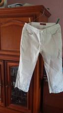 Jeans Pantacourt blanc