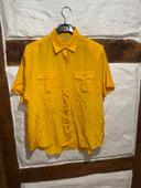 Chemise jaune manche courte