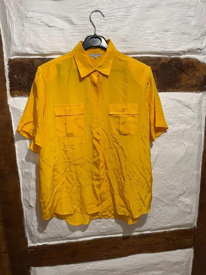 Chemise jaune manche courte - photo numéro 1