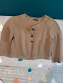 Veste/gilet court New man taille 5 beige marron clair