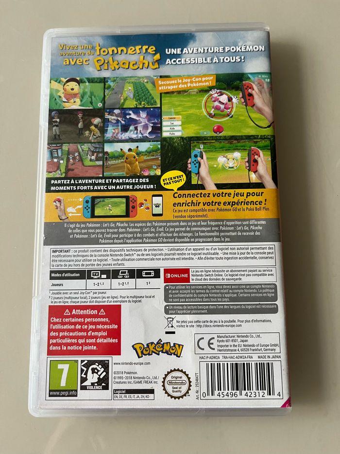 jeu switch pokémon let’s go pikachu - photo numéro 2