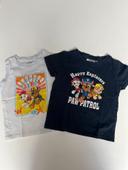 Lot de deux tee-shirts Pat Patrouille. Taille 4A