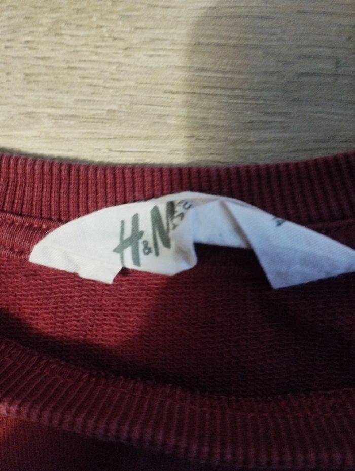 Sweat noué fille 12 ans bordeaux de H& M - photo numéro 3