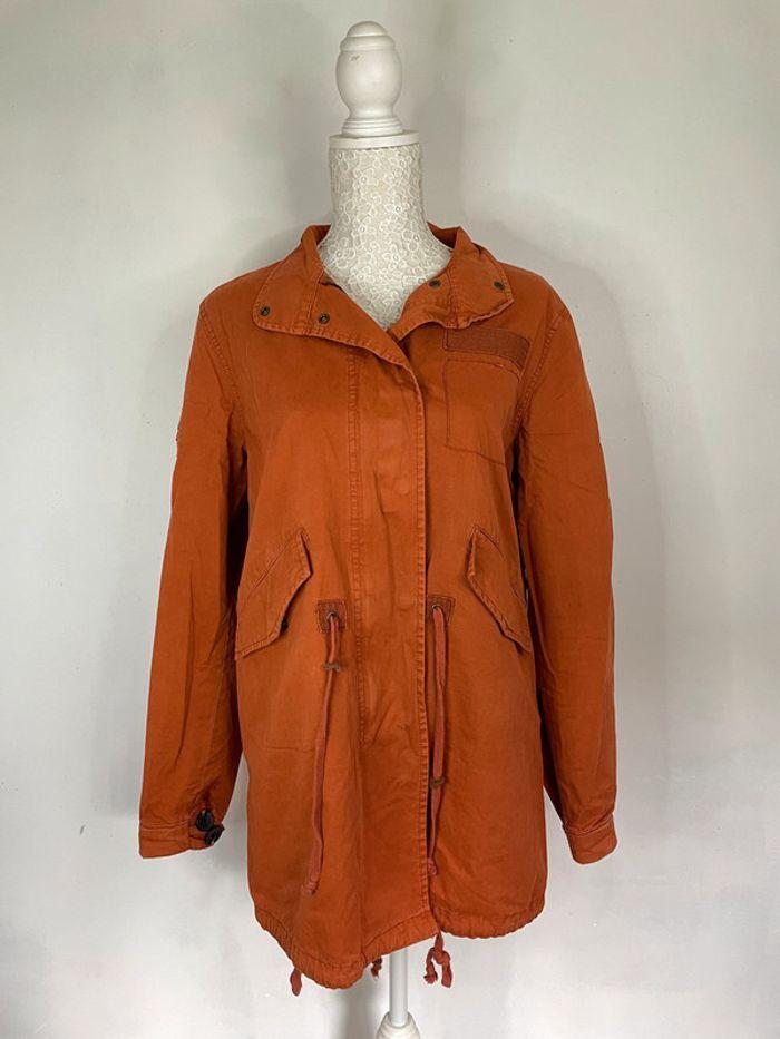 Parka orange longue - photo numéro 1