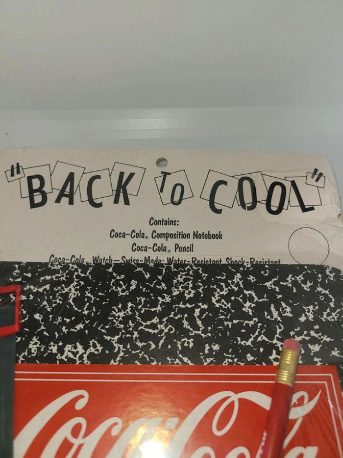 Rare ensemble back to cool coca cola montre cahier crayon a papier vintage - photo numéro 5