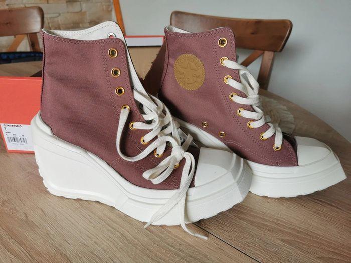 NEUF Converse Chuck 70 de luxe wedge rose 37.5 - photo numéro 2