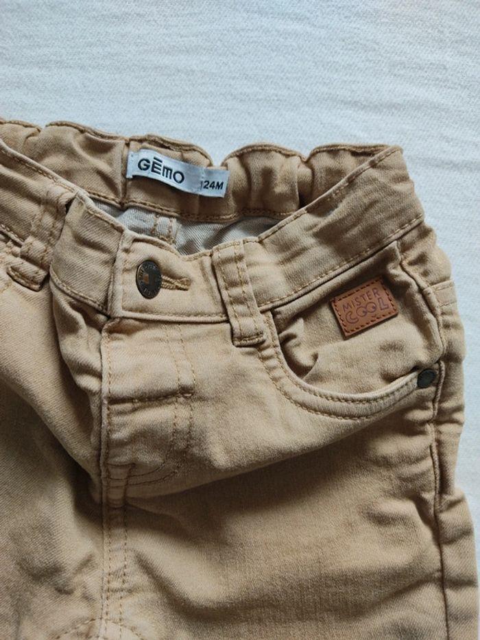 Jean beige taille ajustable 24 mois • Gémo - photo numéro 2