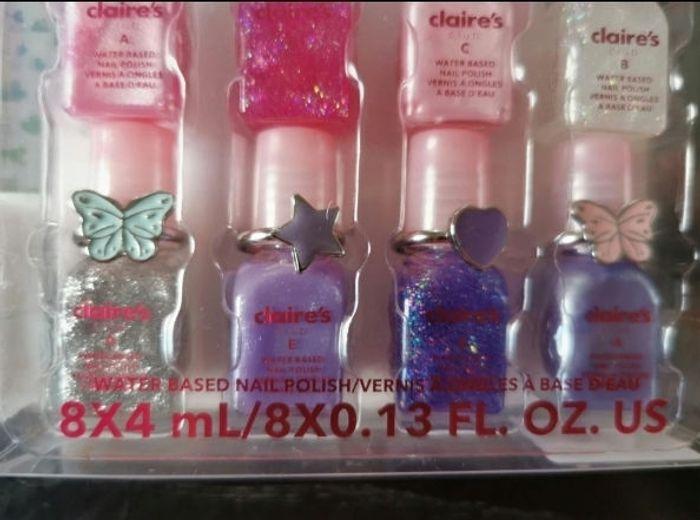 Vernis claire's avec bagues assorties - photo numéro 2