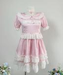 Dress Robe Pink Rose Princess Barbie Cute Kawaii Lolita Cosplay