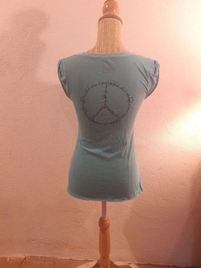 Tee-shirt bleu turquoise marque Les petites bombes en taille L - photo numéro 4