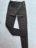 Jean skinny marron kaki femme