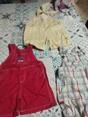 Lot de 3 salopettes shorts 12 mois tbe