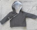 Blouson gris et blanc 18 mois