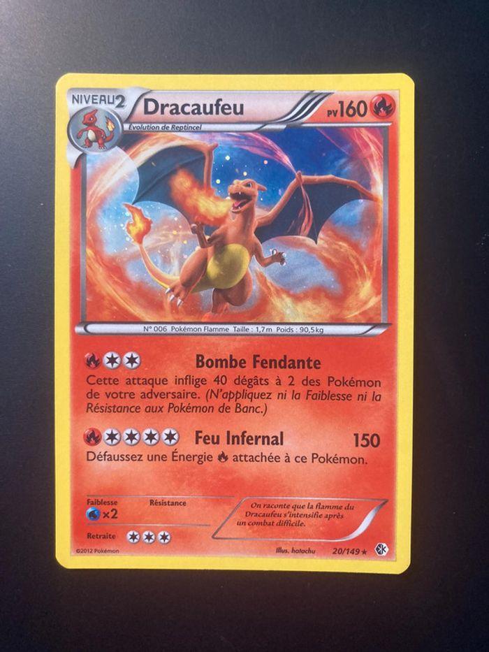 Dracaufeu 20/149 holo - Noir & Blanc Frontières Franchies - Carte Pokémon rare - photo numéro 1