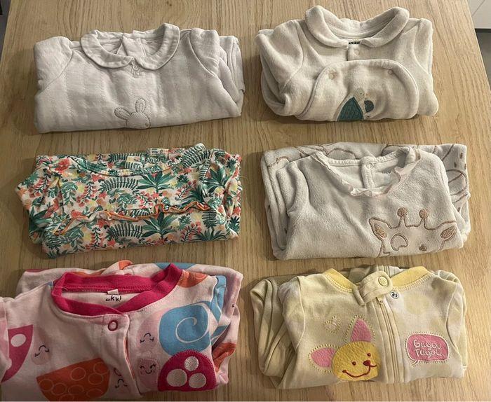 Lot de 6 pyjamas fille 1 mois