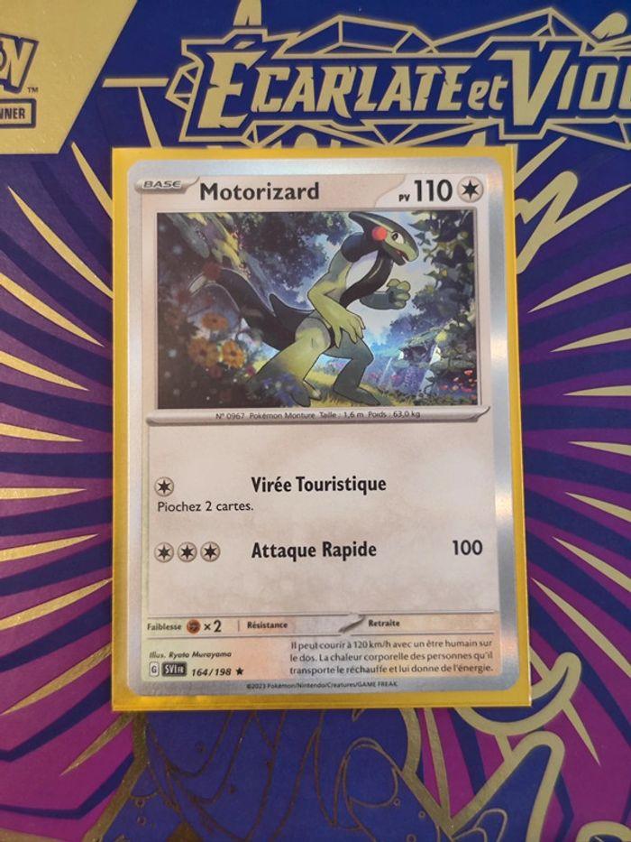 Motorizard rare holo carte pokémon écarlate et violet