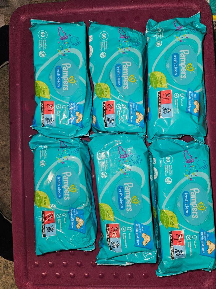 6 paquets de 80 lingettes pampers fredh clean