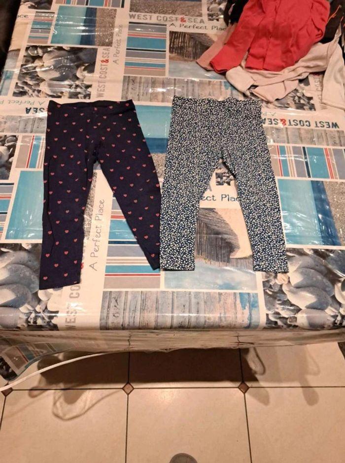 lot  de 2  leggings  taille  98 - photo numéro 1