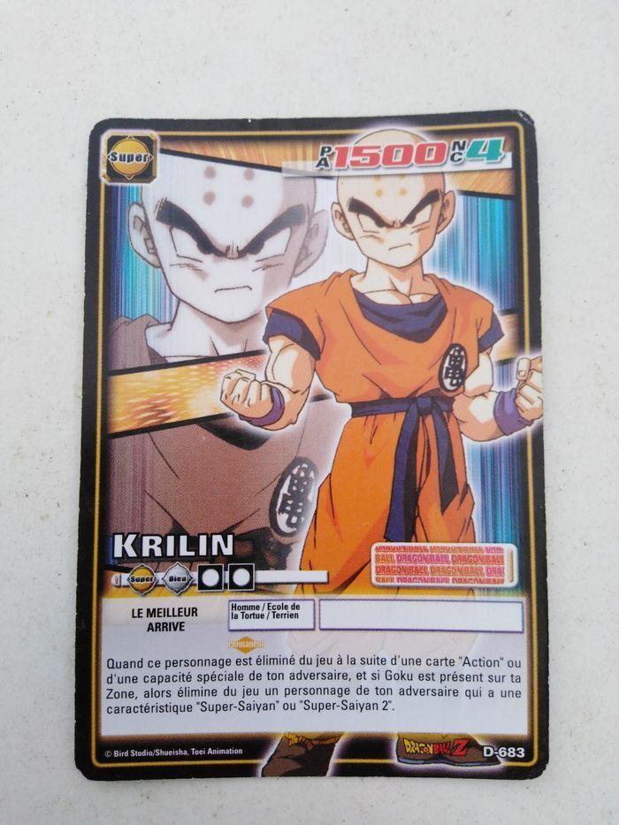 Carte collection dragon ball z, krilin 1500, D 683, manga - photo numéro 1