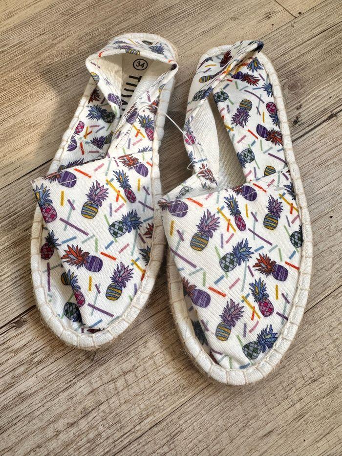 Espadrilles tissaia ananas taille 34 neuf - photo numéro 3