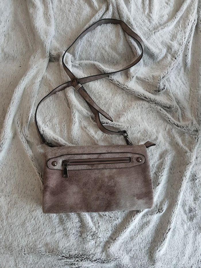 Sac a bandoulière mauve argenté - photo numéro 1