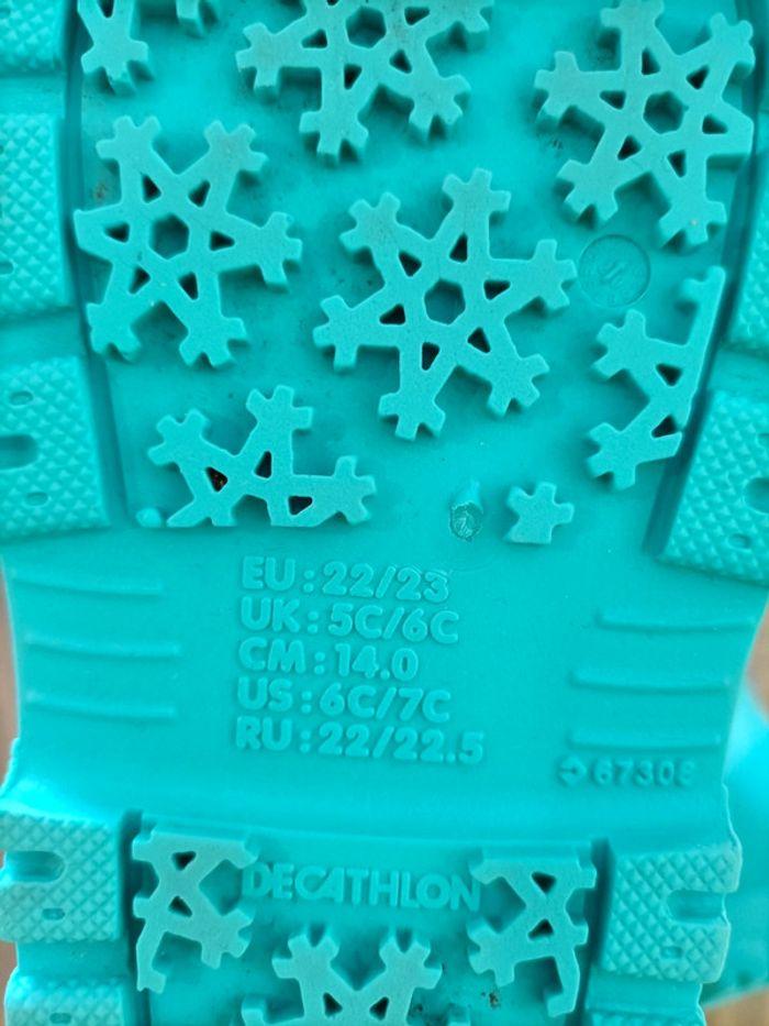 Bottes de neige ski bleues marines et turquoises 22-23 - photo numéro 9