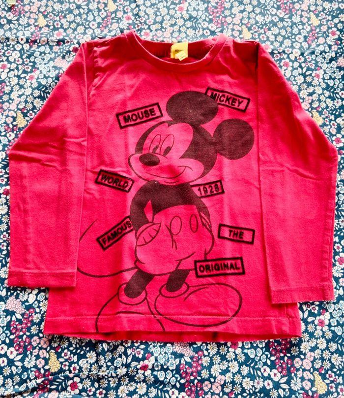 T-shirt manche longue Mickey 4ans - photo numéro 1