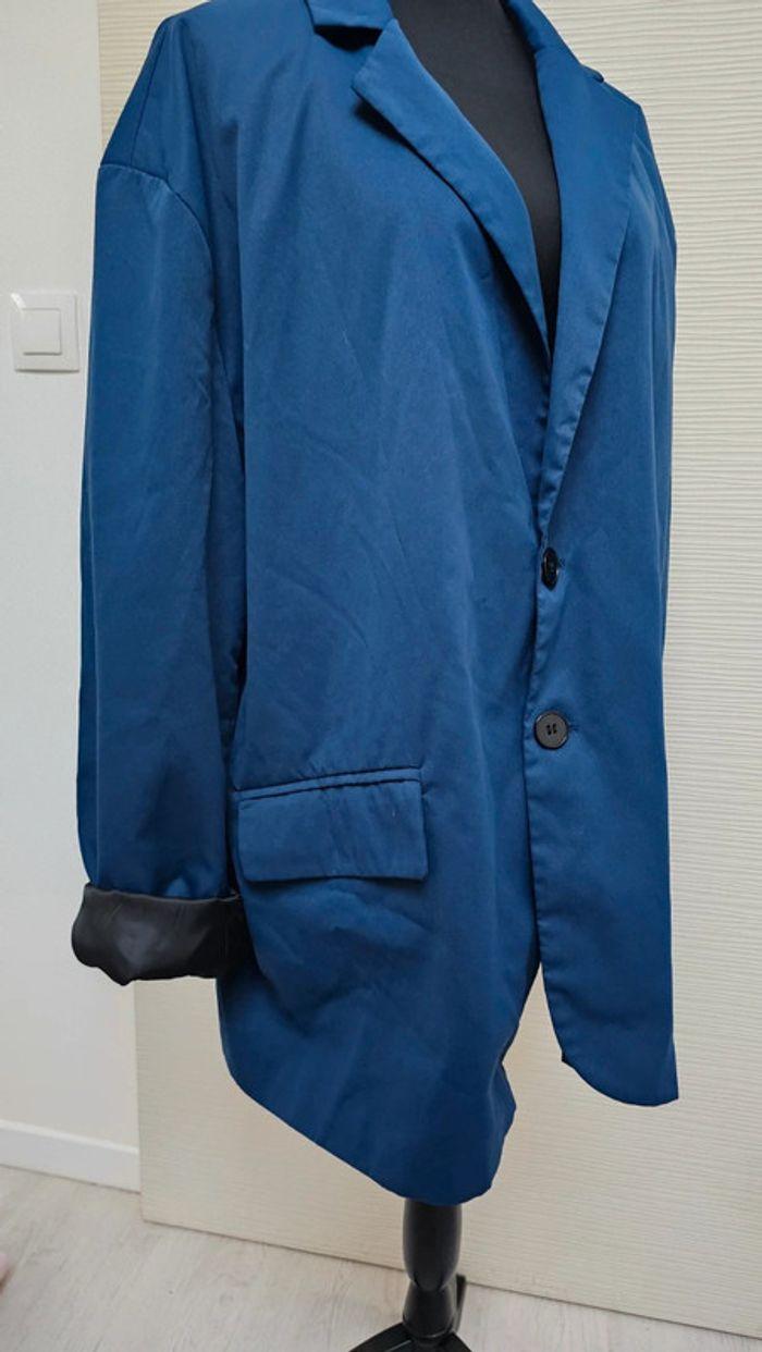 Veste blazer bleu nuit Shein - photo numéro 4