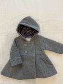 Manteau verbaudet gris à capuche