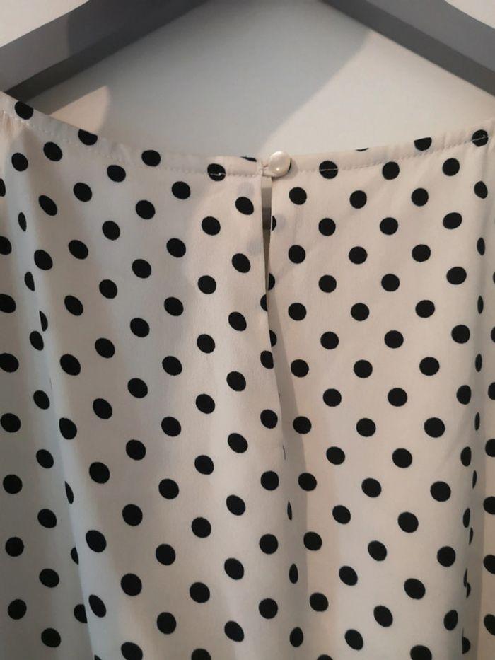 Robe blanche à pois noir taille 40 neuve - photo numéro 5