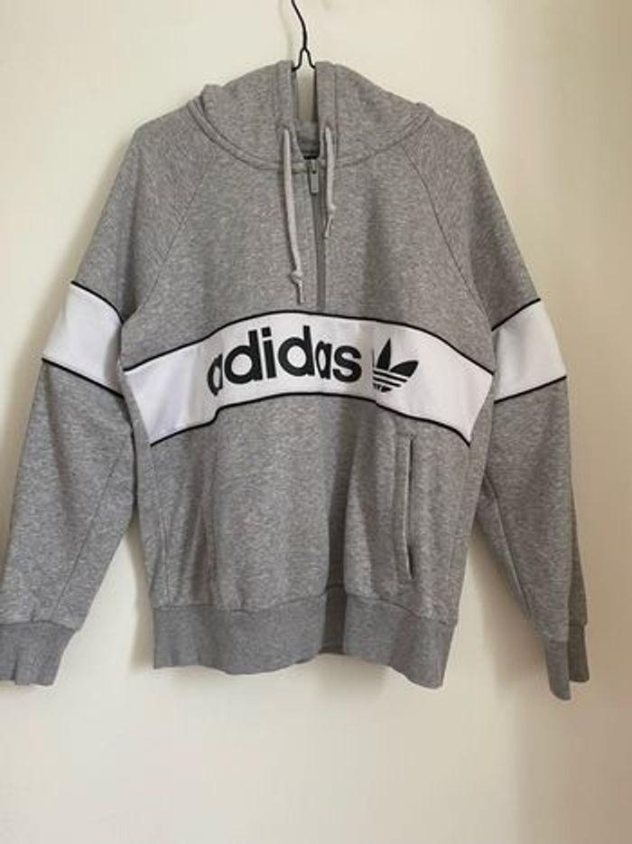 Pull adidas gris en coton femme adidas originals - photo numéro 3