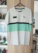 Tee-shirt blanc, turquoise et noir puma Mercedes - Taille M