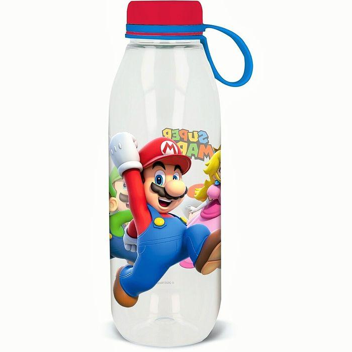 Bouteille Tritan 650 ml SUPER MARIO avec bouchon et anse en silicone Réutilisable