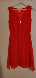 Robe rouge voile XS Jennyfer