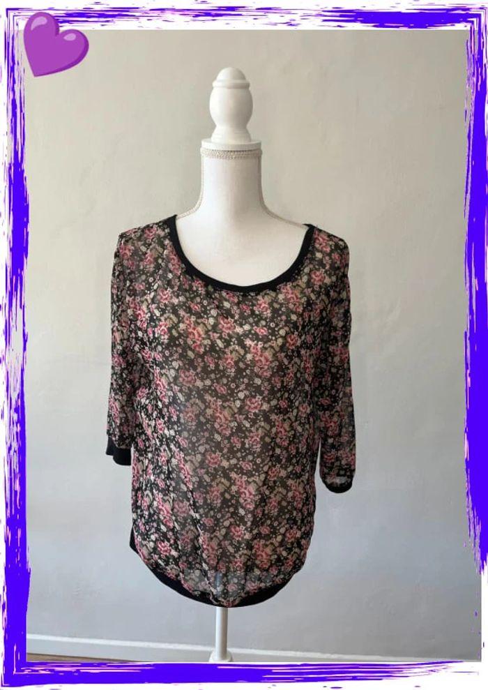 Blouse fleurie - Taille L - photo numéro 2