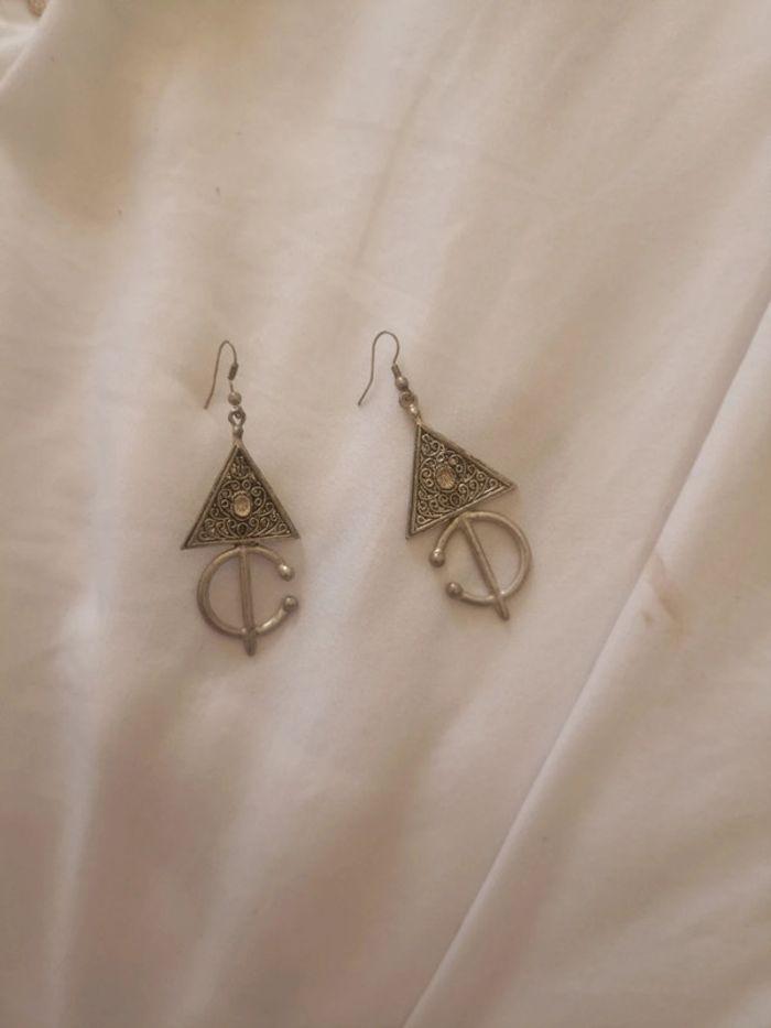 Boucles d'oreilles marocaine berbère amazigh - photo numéro 1