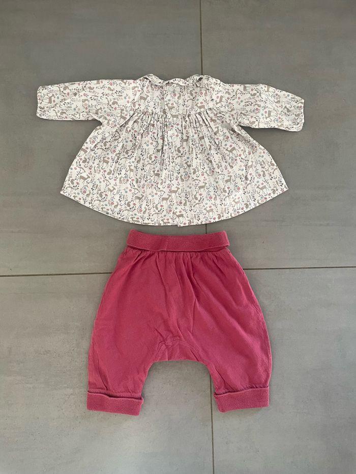 Lot robe, blouse et sarouel bébé fille - photo numéro 7