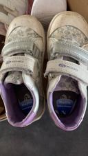 Chaussures scratch geox 25 blanc et violet/mauve