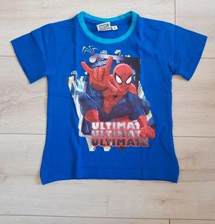 T-Shirt MC bleu Spiderman - 3 ans