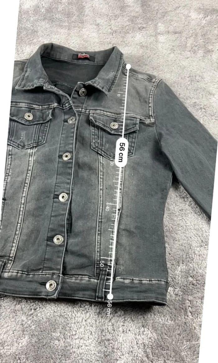 👕 Veste en Jeans vintage y2k Noir Taille S 👕 - photo numéro 3