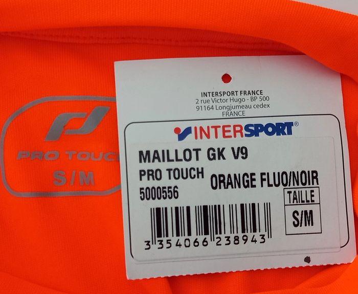 Maillot gardien de foot orange fluo/noir. S/M. Pro touch - photo numéro 5